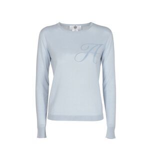 Dee Ocleppo Cashmere Crew Neck Pullover Sweater Women Sky blue Sweaters